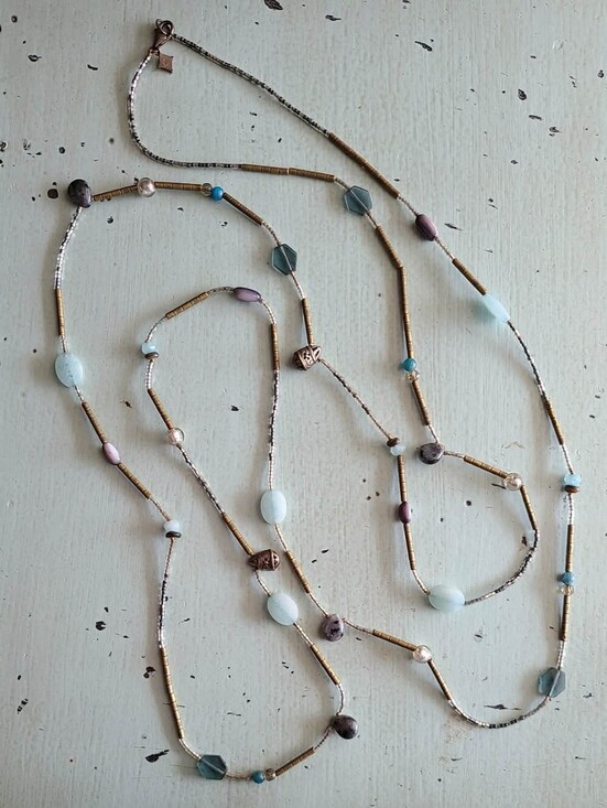 Silpada Jewelry - Silpada 60in Multi Colored Beads And Stones Long Wrap Necklace
